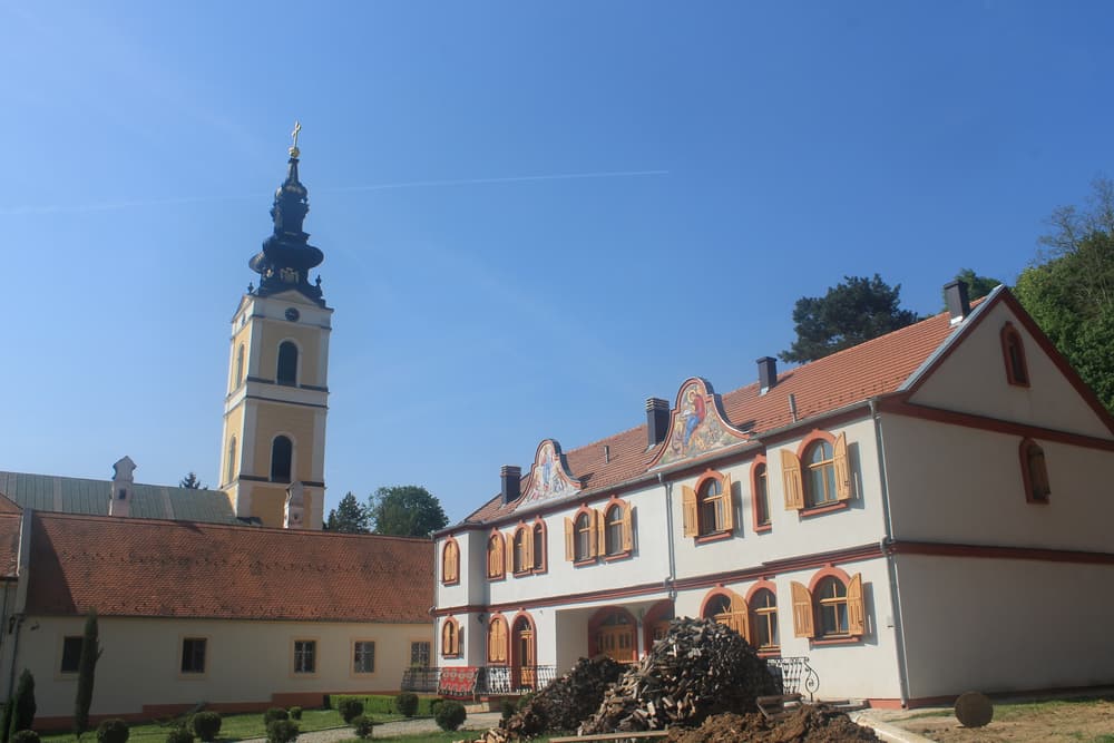 The residence wing and bell tower of Grgeteg Monastery
